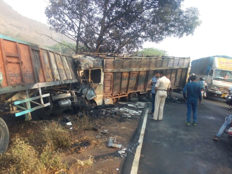 Major Accident on Mumbai Goa Highway 5 people  died  3 injured, latest picture of the incident
