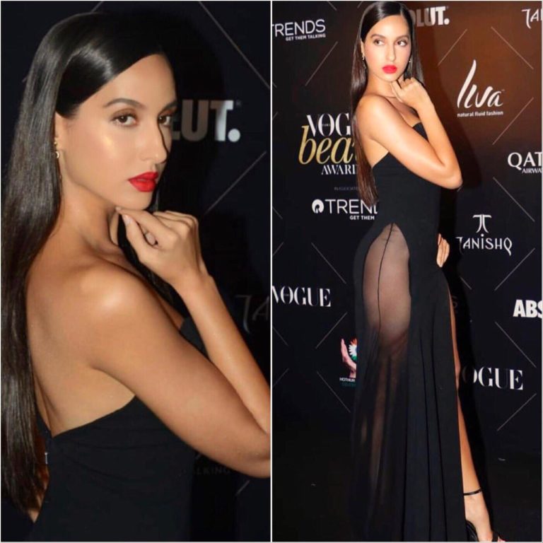 Hot and Sexy look of Bollywood celebs Raveena Tondon, Yami Gautam and Noora Fatehi , at Vogue Beauty Awards 2018