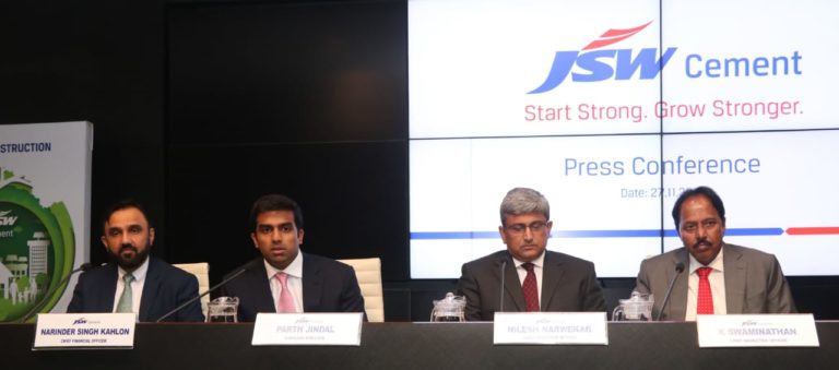 Mumbai : JSW Cement raises Capacity target to 25 MTPA by 2023,total Capex investment Of Rs 2 875 Crores