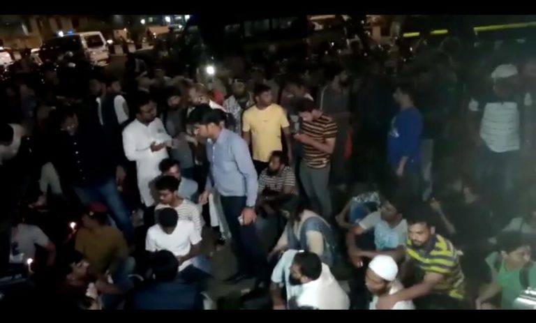 Mumbai: Mumbai Police detain over 30 Candle Light  protesters against CAA, NRC, NPR in Marine Drive
