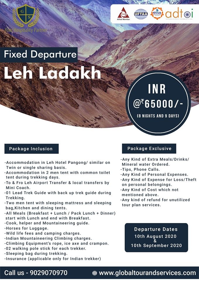 Mumbai : ‘Global Tours and Services’ offers best deal for Leh Ladakh,details eils her
