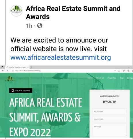 Africa Real Estate Awards, Summit and Expo 2022 ,To know more read this article
